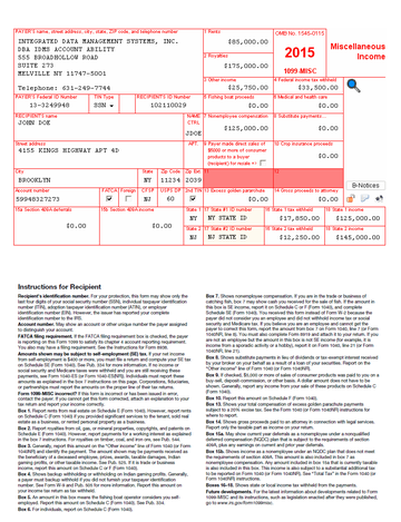 View Free Form 1099-MISC