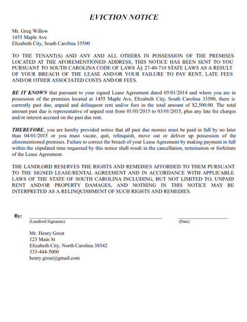 View Free Eviction Notice