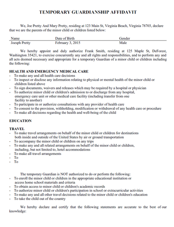 View Free Guardianship Forms
