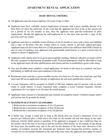 View Free Rental Application